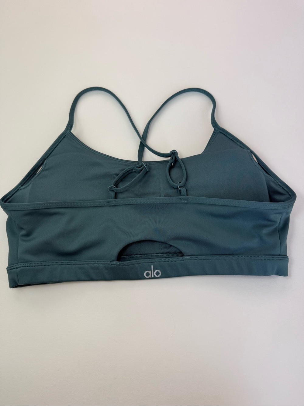 ALO Yoga Airlift Intrigue Bra Teal Agate sz L